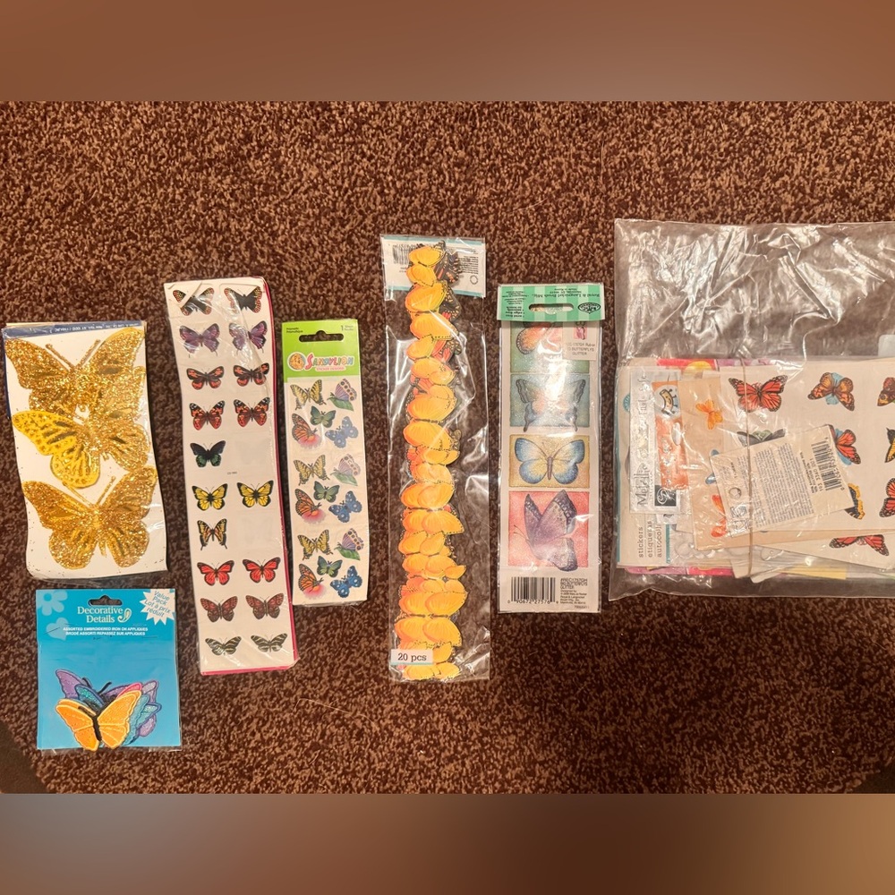 High Quality Butterfly Stickers and Craft Scrapbook Misc.